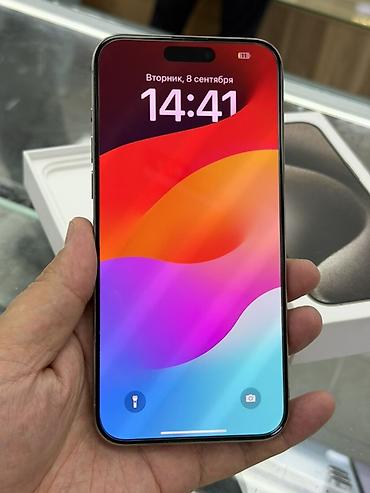 iphone 11 osh: IPhone 15 Pro Max, Б/у, 512 ГБ, Natural Titanium, Коробка, 89 % — 5