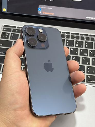 epson 1390: IPhone 15 Pro, Б/у, 256 ГБ, Blue Titanium, 81 % — 5