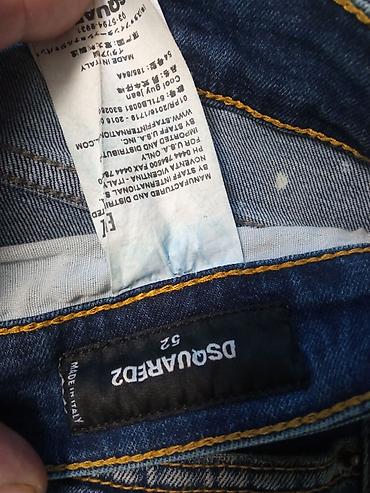 kosulja za manzetne: Dsquared2 muške farmerke, veličina 52. Model u tamno-plavom denimu sa — 4