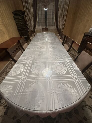 мебель стол и стулья: Стол и стул для зала, цвет - Коричневый