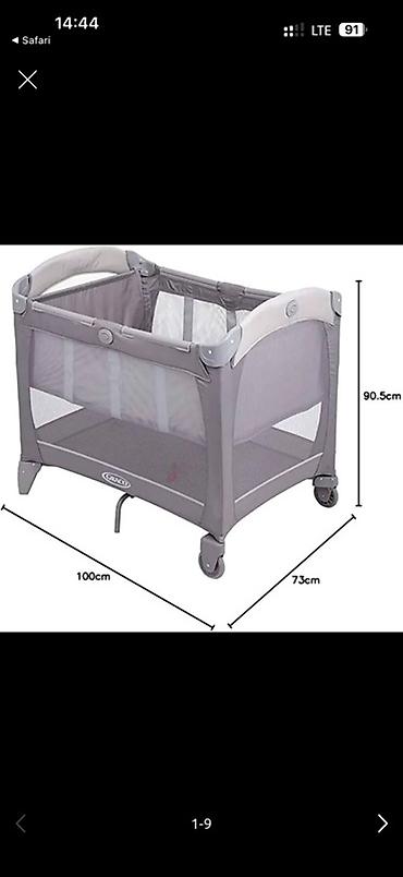 автолюлька graco: Манеж-кровать, Б/у, Складная — 4