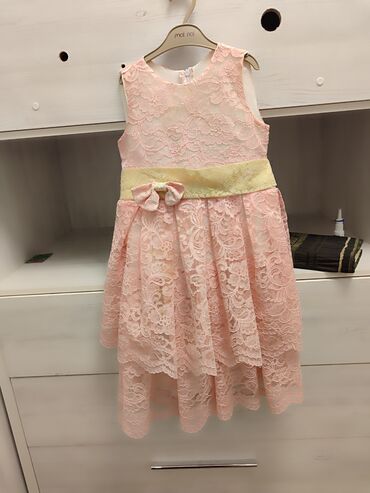 Платья: Детское платье, цвет - Белый, Б/у — 6