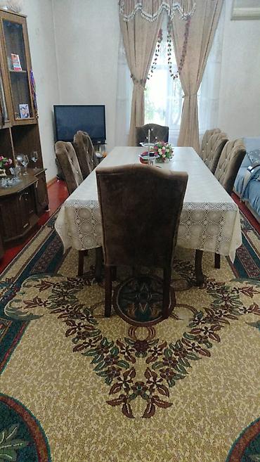 Qonaq otağı üçün, Yeni, Açılmayan, Dördbucaq masa, 8 stul