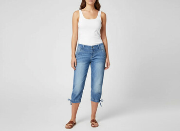 dżinsy ze ściągaczem na dole: Cropp, 3/4 Trousers for women, size S