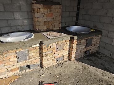 Дровяные печи: Уличная/домашняя дровяная очаговая печь под казаны (стационарный — 18