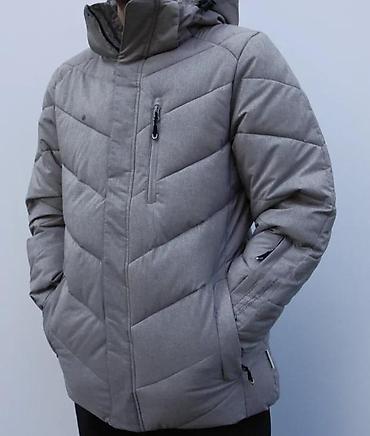 Zimske jakne: Muška zimska jakna – siva - Topla, punjena jakna sa proštepom u — 2