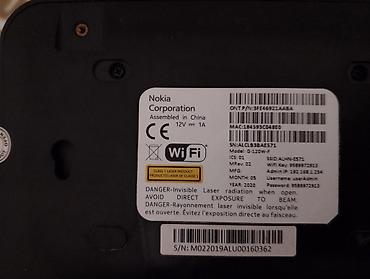 nokia 1: Nokia G-120W-F GPON Wi‑Fi router - Model: Nokia G‑120W‑F (ONT/GPON) - — 3