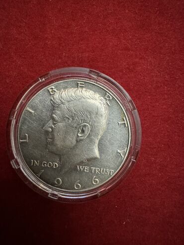 Монеты: Half dollar!Kennedy. 1966 Пол доллара США. Серебро. Коллекционная