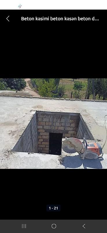 Beton işləri: Beton kəsmə və deşmə xidməti - Armaturlu/armatursuz beton — 5