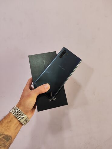 Samsung: Samsung Note 10 Plus, 256 GB, rəng - Qara, Barmaq izi, Face ID