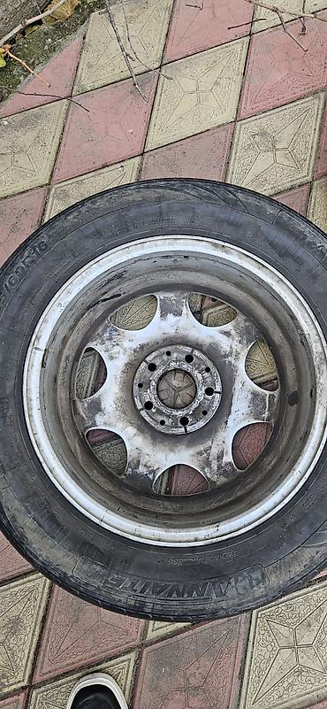 diskleri: Mercedes-Benz orijinal yüngül lehimli disklər + şinlər komplekti çat — 8