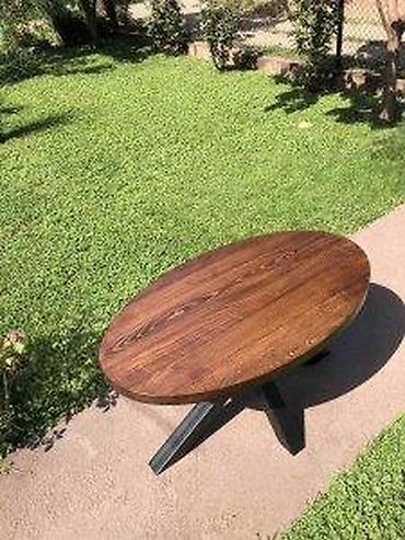 staklene vitrine forma ideale: ELIPSA KLUB STO PUNO DRVO | Izrada nameštaja po meri Drvo& metal — 1
