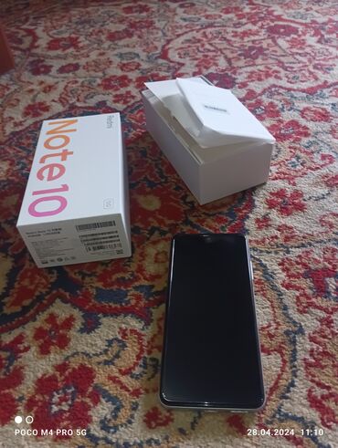 телефон нот 10: Xiaomi, Redmi Note 10, Новый, 128 ГБ, цвет - Серебристый, 2 SIM
