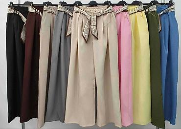 Pantalone: Ženske široke lepršave pantalone sa visokim strukom - Kroj: izrazito — 9