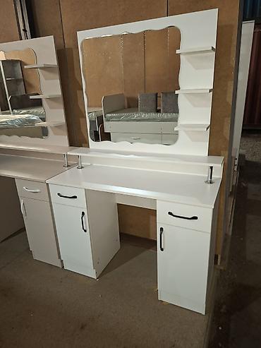 table study: Туалетный столик, Новый, С зеркалом, цвет - Серый, ЛДСП — 4