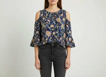 fioletowe sukienki plus size: Women's blouse, size M