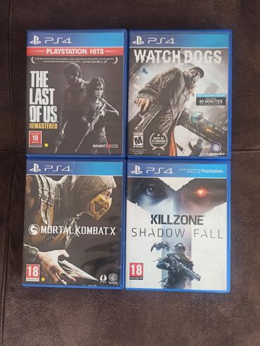 Oyun diskləri və kartricləri: Playstation 4 oyun diskləri ideal vəziyyətdədirlər Hər oyun öz