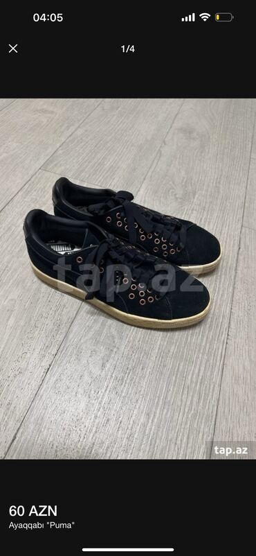 puma suede qadın krossovkaları: Puma, Ölçü: 37.5, rəng - Qara, İşlənmiş