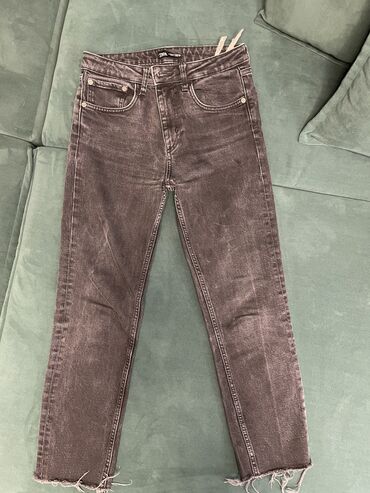 мужские джинсы с завышенной талией: Джинсы S (EU 36), M (EU 38), цвет - Черный