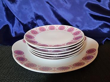 Ostali antikviteti: Servis za torte,kolace Bohemija Epiag Carlsbad 70te. Servis bohamija — 9