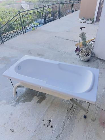 hamam vannasi olculeri: Akril vanna – dikdörtgen forma, ağ rəng. Uzunluqu 150 Eni. 70 — 5