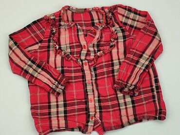 czerwona spódniczka w kratę: Bluzka, Little kids, 5-6 lat, 110-116 cm, stan - Dobry