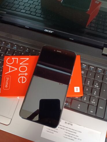 Xiaomi: Xiaomi Redmi Note 5, 32 GB, rəng - Boz, 
 Barmaq izi, İki sim kartlı, Sənədlərlə
