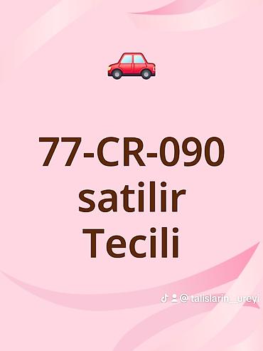 changan kreditle: Avtonömrə 77-CR-090 satılır (təcili). - Nömrə formatı: 77-CR-090 - — 1