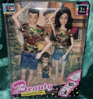 qala oyuncaq dəsti: Barbie girls and boy family desti yeniden geldi. Cemi 5 eded getirlib