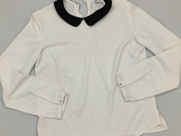 białe eleganckie bluzki z długim rękawem: Bluzka Damska, Terranova, S, stan - Dobry