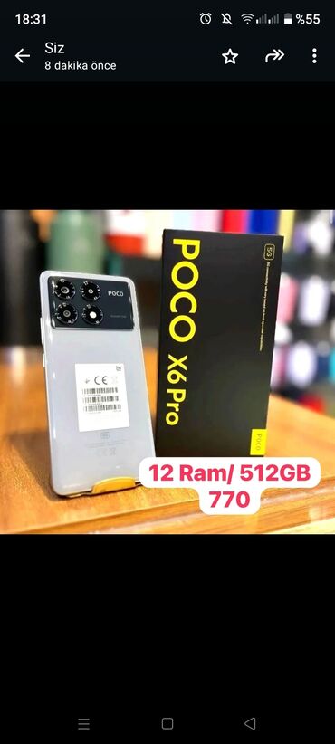 poco 60 fps veren telefonlar: Poco X6 Pro 5G, 512 GB, rəng - Boz, Zəmanət