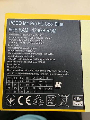 telefonlae: Poco M4 Pro 5G, 128 GB, rəng - Göy, Barmaq izi — 6