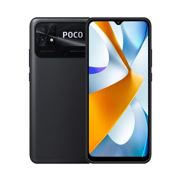 самый дешёвый телефон в мире: Poco C40, Б/у, 64 ГБ, цвет - Черный, 2 SIM