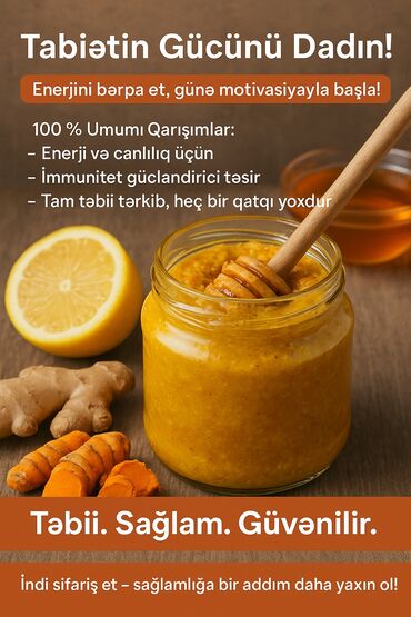 mat pamada rengleri: Təbii bal qarışığı, zəncəfil, limon və zerdeçal kimi təbii maddələrdən