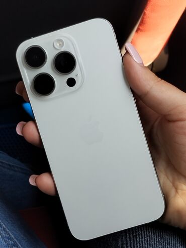 təcili iphone: IPhone 15 Pro, 128 ГБ, Белый, Face ID