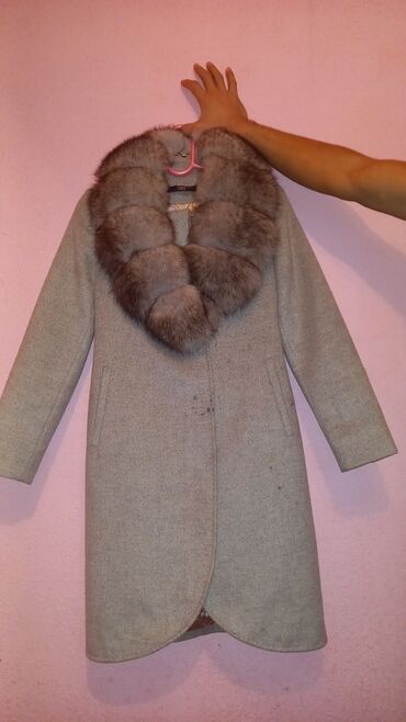 Пальто: Пальто, Классика, Осень-весна, Длинная модель, С поясом, XL (EU 42)