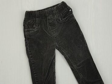 Spodnie, 9-12 m, wzrost - 80 cm., stan - Dobry, wzór - Jednolity kolor, kolor - Czarny