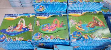 Əlcəklər: Bestway markalı şişmə oyun hovuzu uşaqlar üçün əyləncəli vaxt