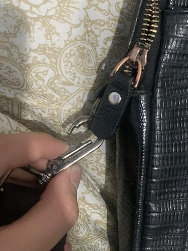 Барсетки: Сумка через плечо BUTUN, мужская - Материал: черная фактурная кожа с — 4