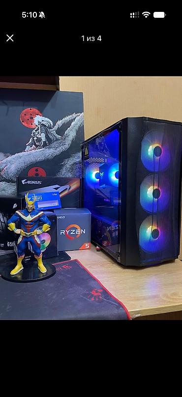 2600: Компьютер, ядер - 6, ОЗУ 16 ГБ, Для работы, учебы, Б/у, AMD Ryzen 5, NVIDIA GeForce GTX 1080, NVMe — 1
