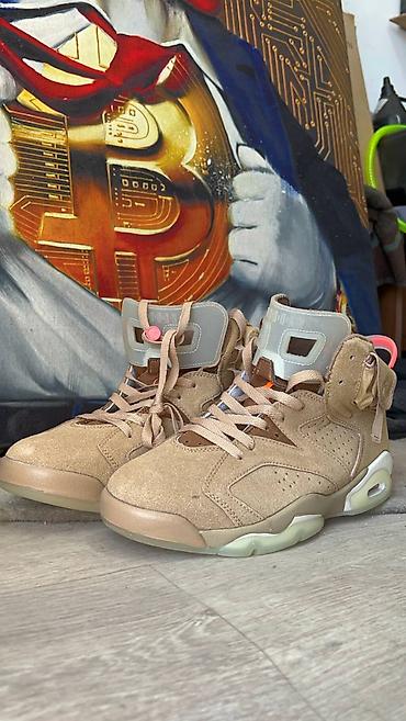 cactus jack: Мужские кроссовки, 44, Air Jordan, Новый, цвет - Бежевый, Платная доставка, Самовывоз — 2