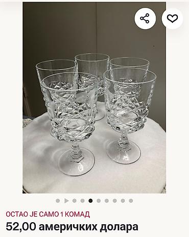 Čaše: Lux daimond,case za vino kristal,rucni rad d'Argues Francuska iz 80ih — 3