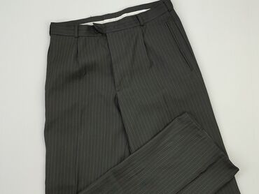 czarne spodnie materiałowe szerokie: Material trousers, S (EU 36), condition - Very good