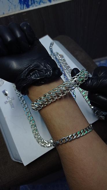 Серебряные цепочки: Цепочка, Бисмарк, Проба 925, Унисекс, Новый — 24