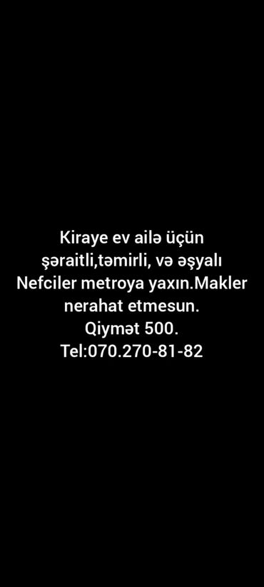 kiraye evler nizami: Uzunmüddətli kirayə mənzillər