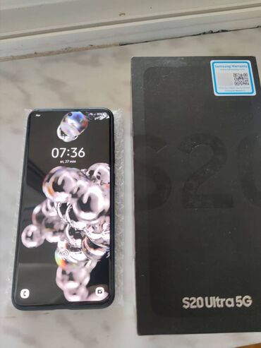 samsung galaxy s20 ultra qiymeti: Samsung Galaxy S20 Ultra, 128 GB, rəng - Qara, Barmaq izi, İki sim kartlı, Face ID