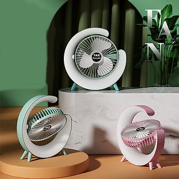 mini usb ventilator: LED işıqlı masaüstü sərinkeş S14 . ❄️ Sərinlik artıq bir zəng qədər — 6