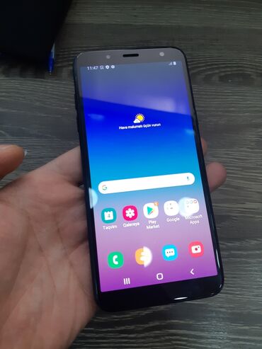 Samsung: Samsung Galaxy A6, 32 GB, rəng - Qara, Sensor, Barmaq izi, İki sim kartlı