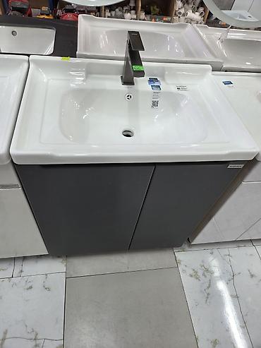silver kitchen: Тумба с раковиной для ванной комнаты Wasser - Комплект: напольная — 2