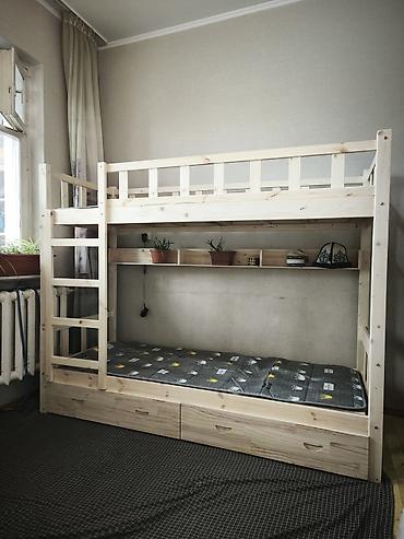 bunk bed: Двухъярусная кровать из массива сосны 🌲 Новая кровать для детей — 4